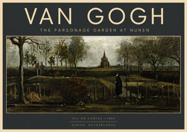 Van Gogh The Parsonage Garden at Nunen No5 - Poster