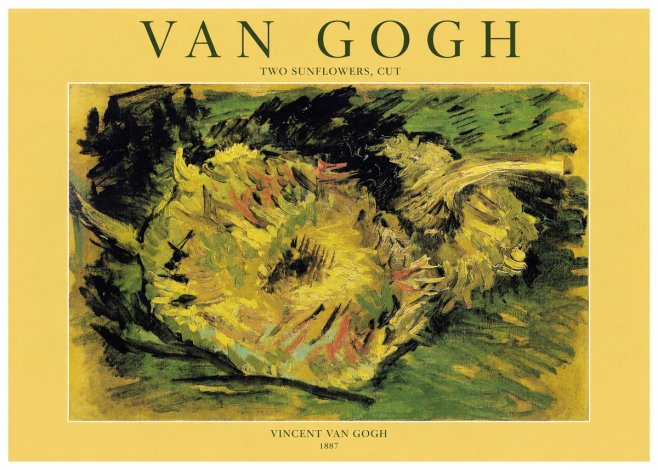 Van Gogh Two Sunflowers, Cut No1 - Poster