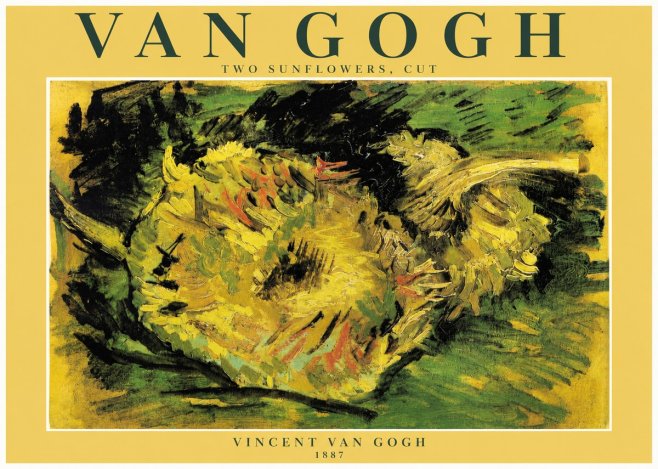 Van Gogh Two Sunflowers, Cut No3 - Poster