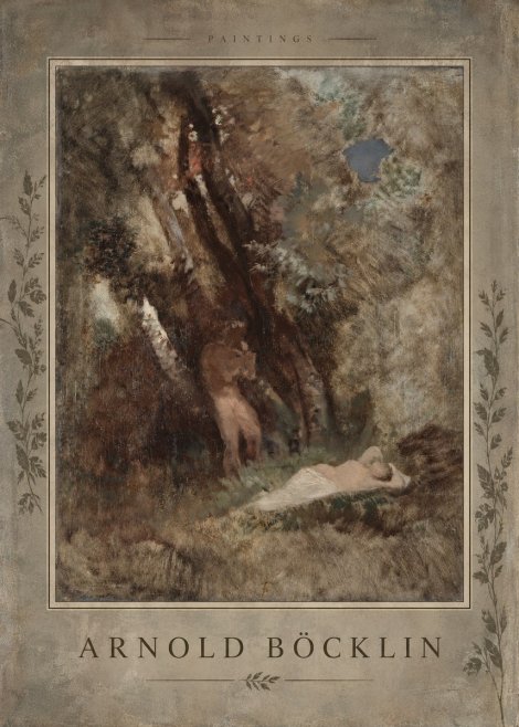 Arnold Böcklin Pan Frightening a Nymph No5 - Poster