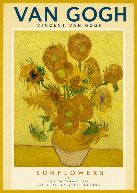 Van Gogh Sunflowers III No4 - Poster