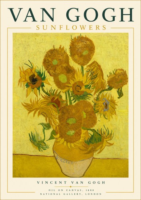 Van Gogh Sunflowers III No5 - Poster