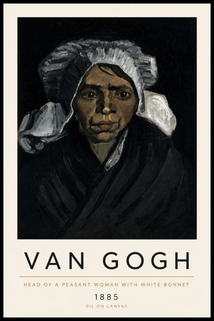 Van Gogh Head of a Peasant Woman with White Bonnet No6 - Poster