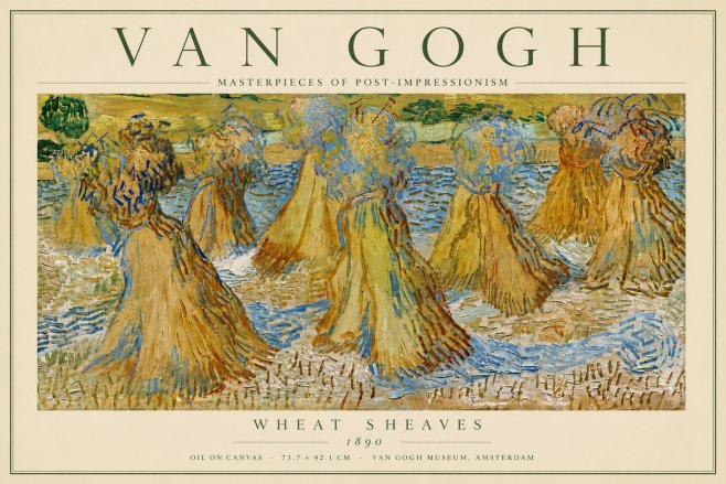 Van Gogh Wheat Sheaves No4 - Poster