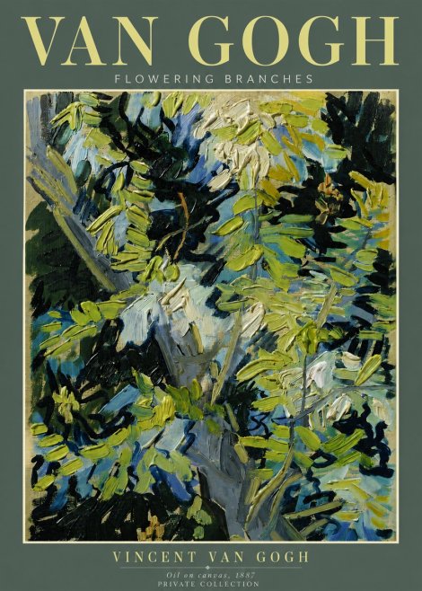 Van Gogh Flowering Branches No5 - Poster
