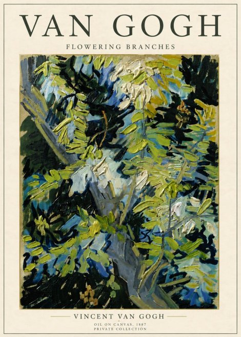 Van Gogh Flowering Branches No6 - Poster