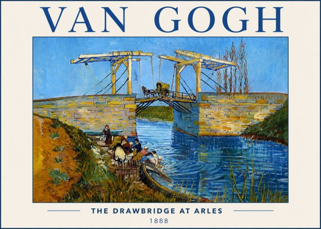 Van Gogh The Drawbridge at Arles I No3 - Poster