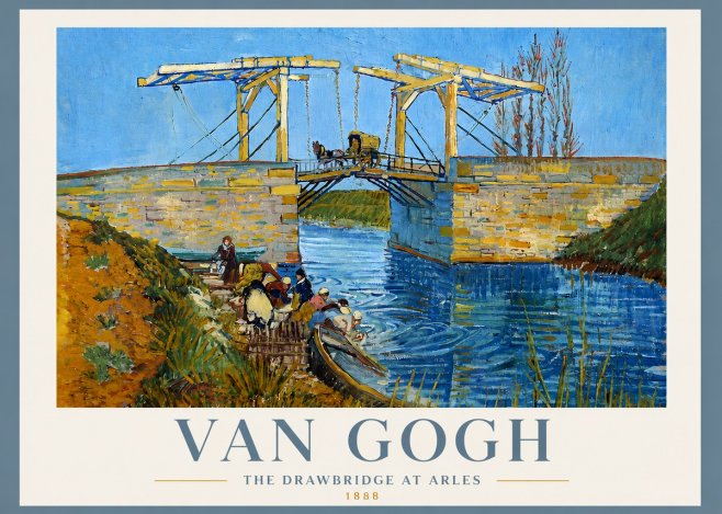 Van Gogh The Drawbridge at Arles I No4 - Poster
