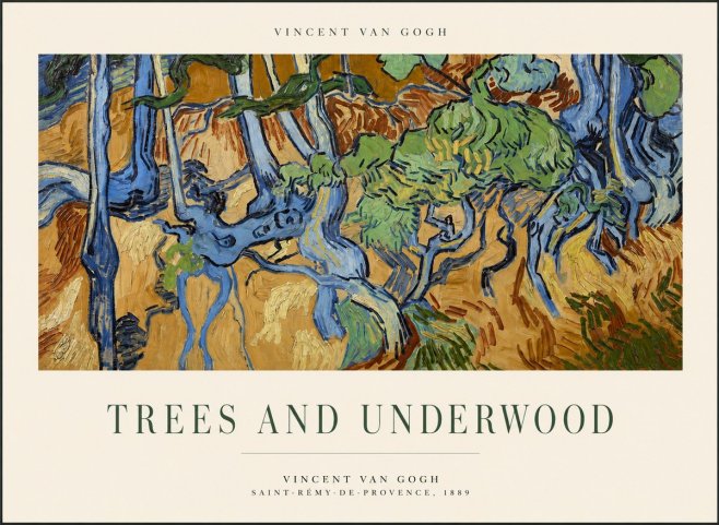 Van Gogh Trees and Underwood No1 - Poster