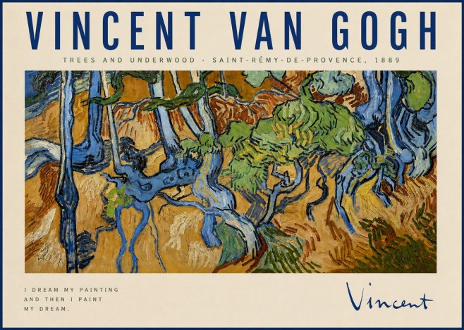 Van Gogh Trees and Underwood No4 - Poster