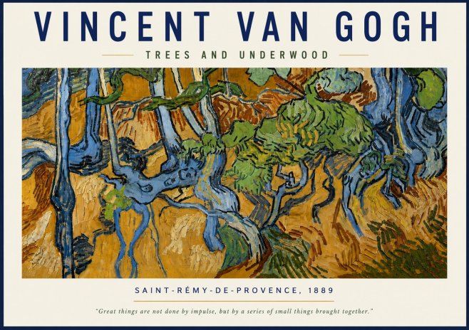 Van Gogh Trees and Underwood No6 - Poster
