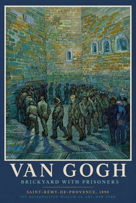 Van Gogh Brickyard with Prisoners No2 - Poster
