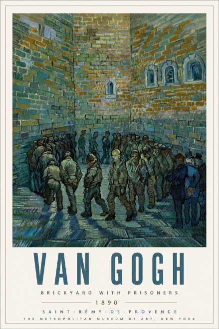 Van Gogh Brickyard with Prisoners No4 - Poster