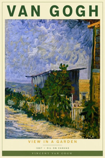 Van Gogh View in a Garden No2 - Poster
