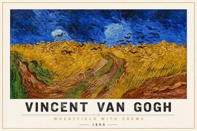 Van Gogh Wheatfield with Crows No4 - Poster