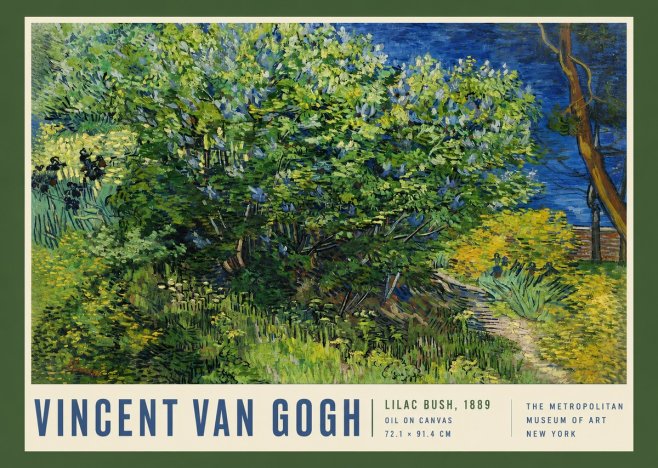 Van Gogh Lilac Bush No2 - Poster