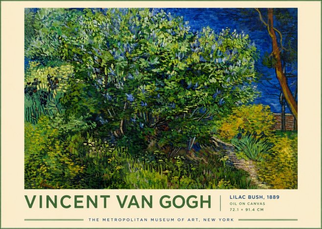 Van Gogh Lilac Bush No6 - Poster