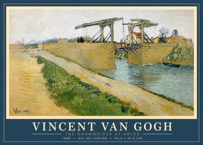 Van Gogh The Drawbridge at Arles II No6 - Poster