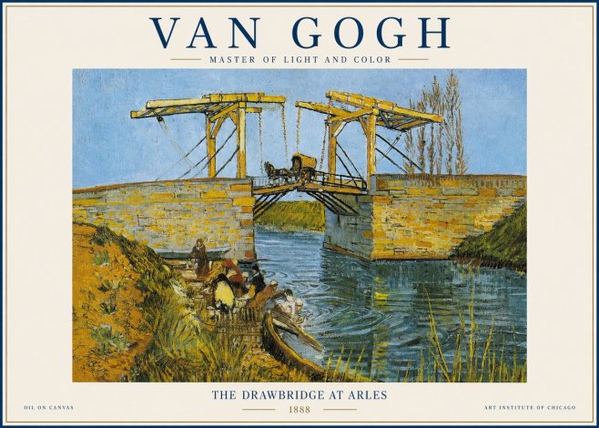 Van Gogh The Drawbridge at Arles IV No2 - Poster