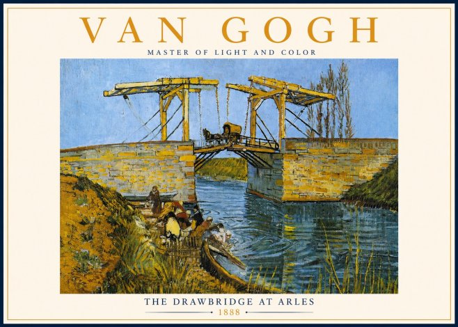 Van Gogh The Drawbridge at Arles IV No4 - Poster