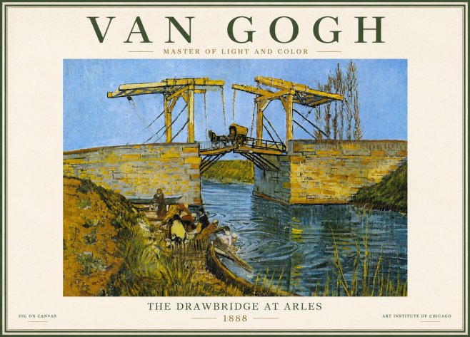 Van Gogh The Drawbridge at Arles IV No6 - Poster