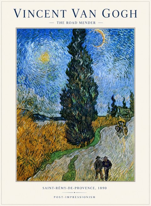 Van Gogh The Road Mender II No1 - Poster