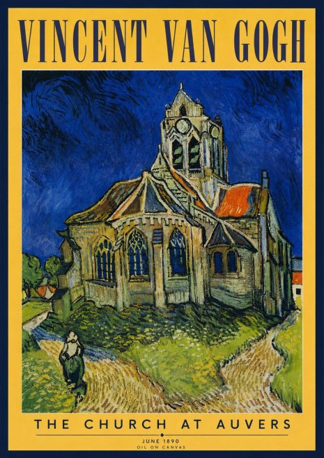 Van Gogh The Church at Auvers II No3 - Poster