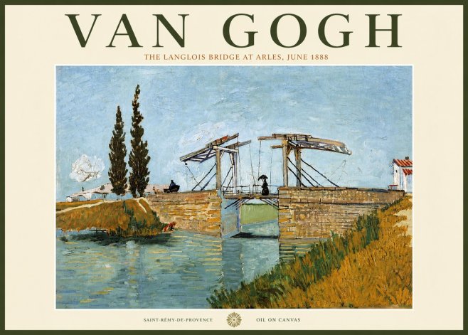 Van Gogh The Langlois Bridge at Arles No3 - Poster