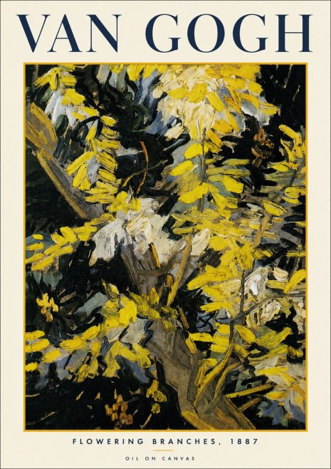 Van Gogh Flowering Branches, 1887 No3 - Poster