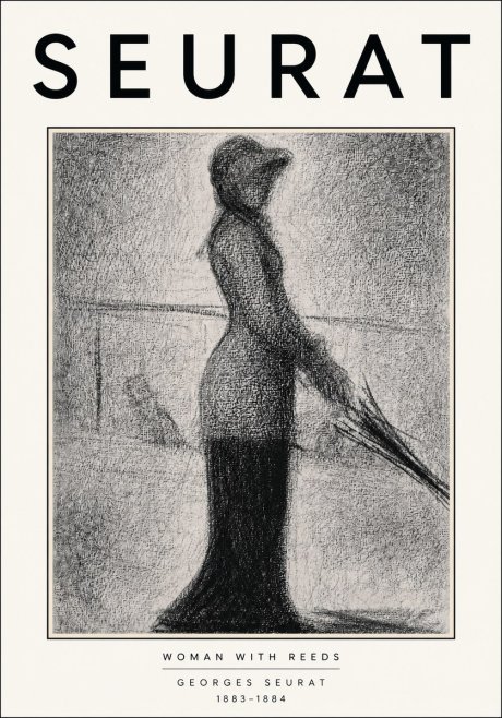 Seurat Woman with Reeds No5 - Poster