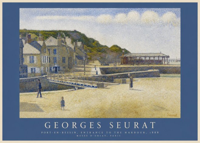 Seurat Port-en-bessin, Entrance to the Harbour, 1888 No2 - Poster