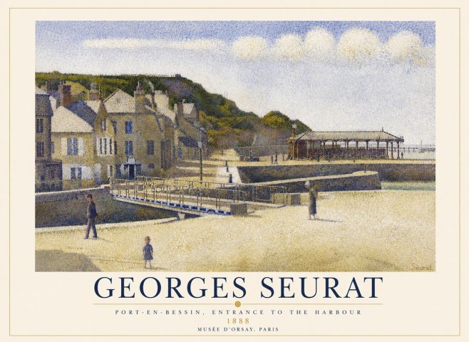 Seurat Port-en-bessin, Entrance to the Harbour, 1888 No6 - Poster