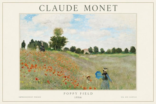 Monet Poppy Field No1 - Poster