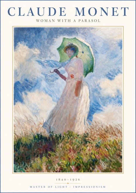Monet Woman with a Parasol No3 - Poster