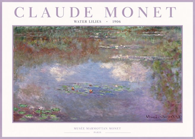 Monet Water Lilies VI No2 - Poster