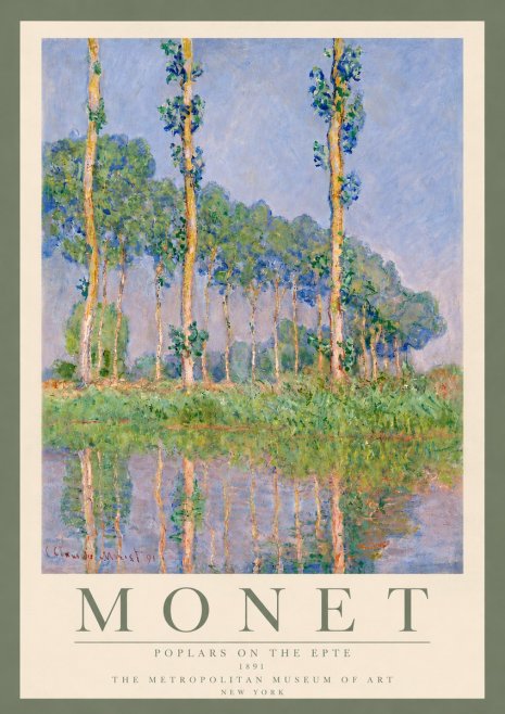 Monet Poplars on the Epte No6 - Poster