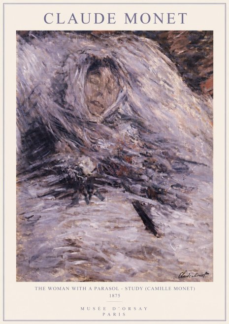 Monet The Woman with a Parasol - Study (Camille Monet) No3 - Poster