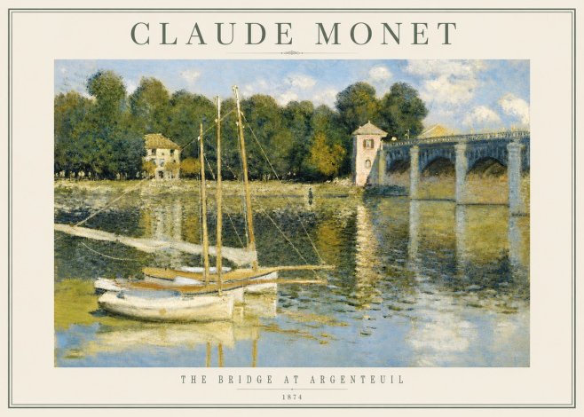 Monet The Bridge at Argenteuil III No3 - Poster