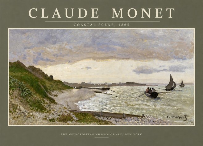 Monet Coastal Scene No4 - Poster
