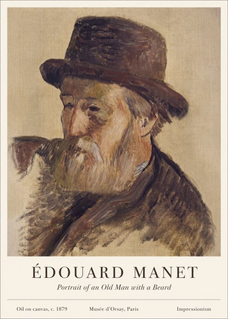Édouard Manet Portrait of an Old Man with a Beard No1 - Poster