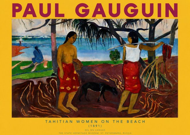 Paul Gauguin Tahitian Women on the Beach (1891) No2 - Poster