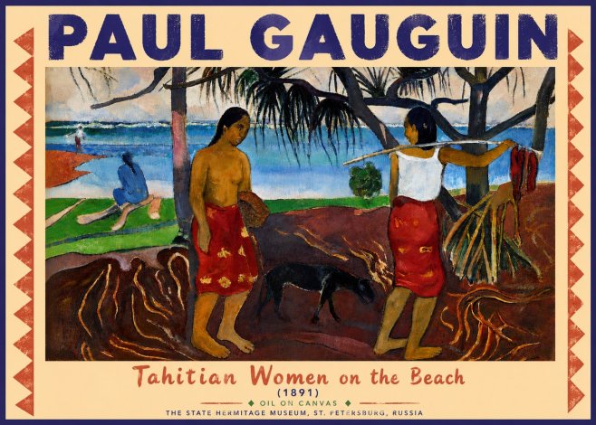 Paul Gauguin Tahitian Women on the Beach (1891) No4 - Poster