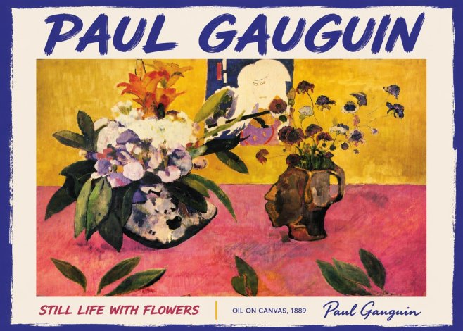 Paul Gauguin Still Life with Flowers No6 - Poster
