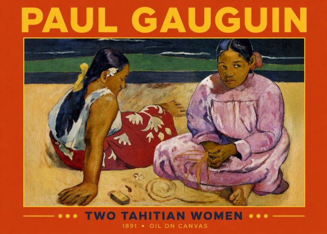 Paul Gauguin Two Tahitian Women III No2 - Poster