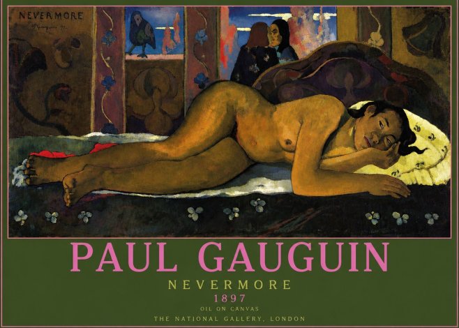 Paul Gauguin Nevermore No5 - Poster