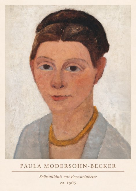 Paula Modersohn-Becker Selbstbildnis Mit Bernsteinkette No6 - Poster