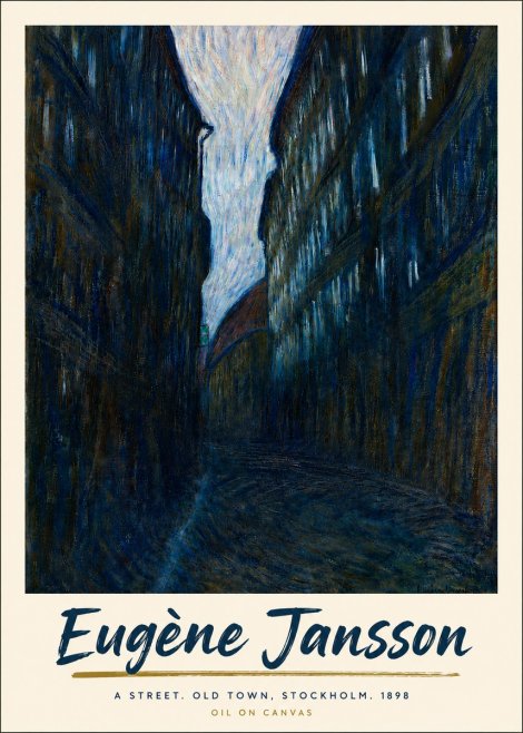 Eugène Jansson A Street. Old Town, Stockholm. 1898 No4 - Poster