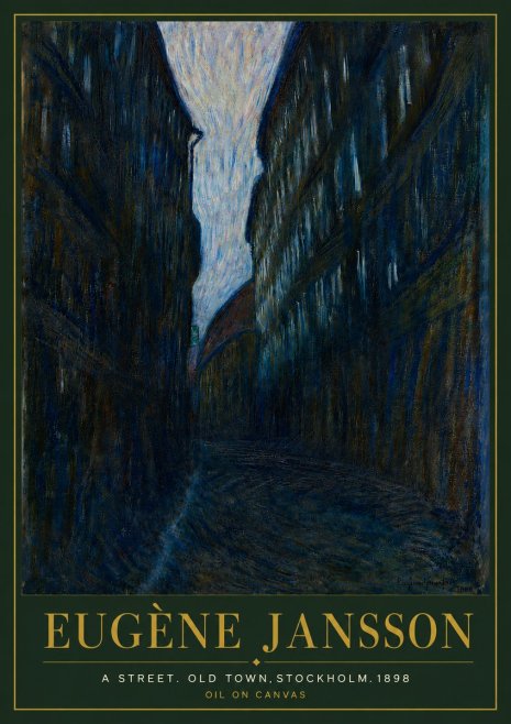 Eugène Jansson A Street. Old Town, Stockholm. 1898 No5 - Poster