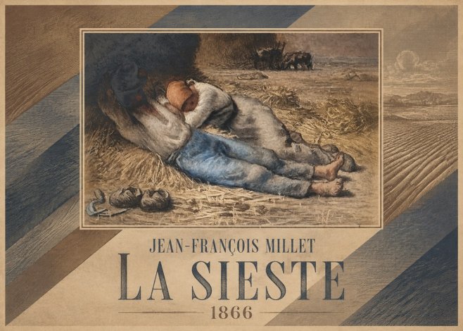 Jean-François Millet La Sieste No6 - Poster