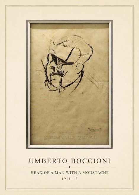 Umberto Boccioni Head of a Man with a Moustache No4 - Poster